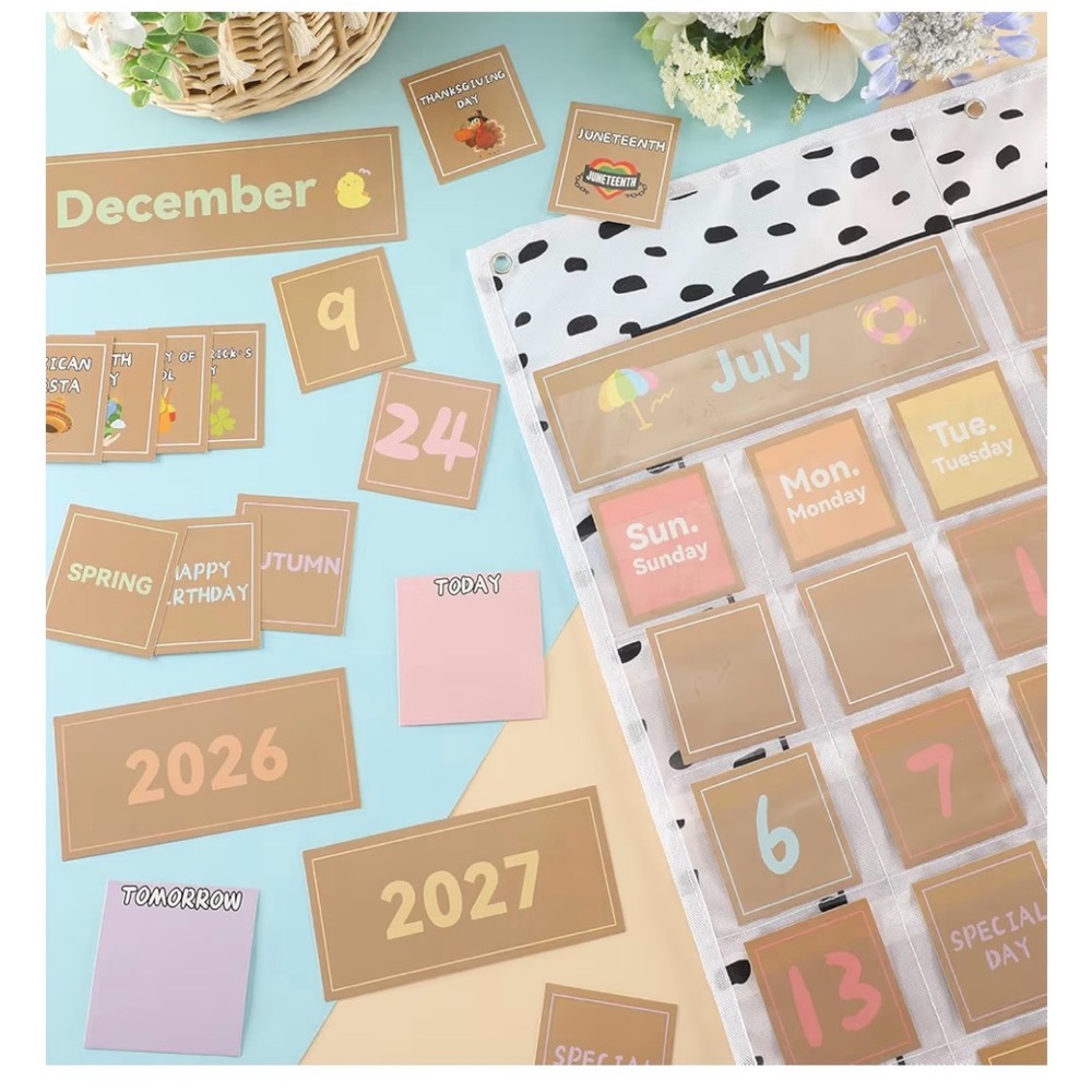 Colorful Calendar pocket  Set - Picture 2 of 5